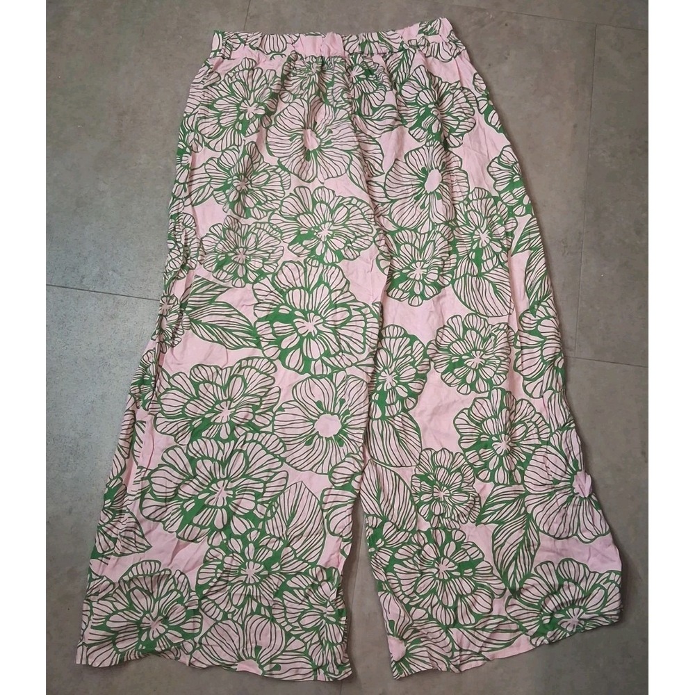 Philosophy Floral Wide Leg Pants Size Large Resort Vacation - Picture 3 of 10